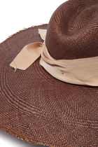قبعة باناما بشريط ثلاثي اللف